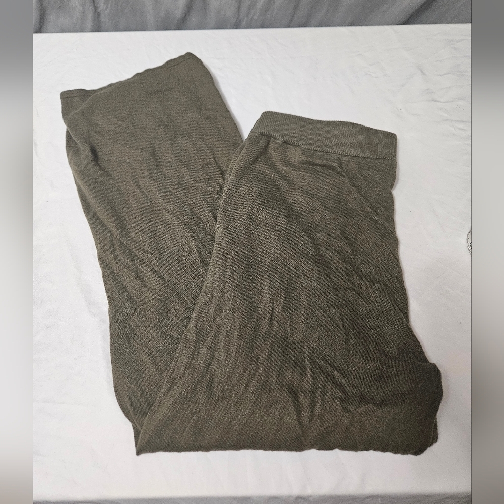 Anne Klein Olive Green Boho Wide Leg Sweatpants Size Large!
